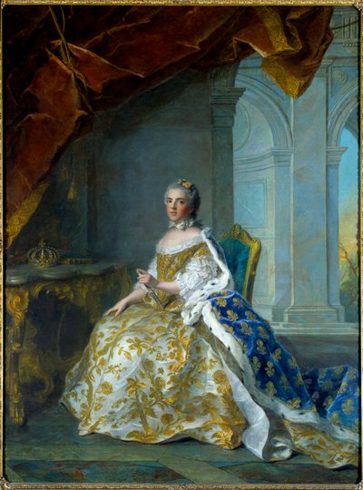 Porträt von Louise Elisabeth von Frankreich, Infantin von Spanien und dann Herzogin von Parma (1727-1759) von Jean Marc Nattier