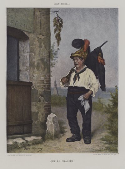 Quelle Chaleur (Welche Hitze) von Jean Michel the Younger (after) Moreau
