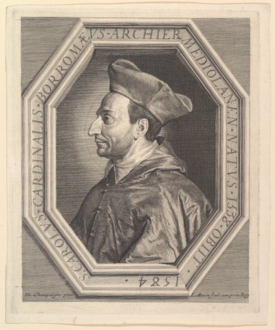 Heiliger Karl Borromäus, Kardinal und Erzbischof von Mailand von Jean Morin
