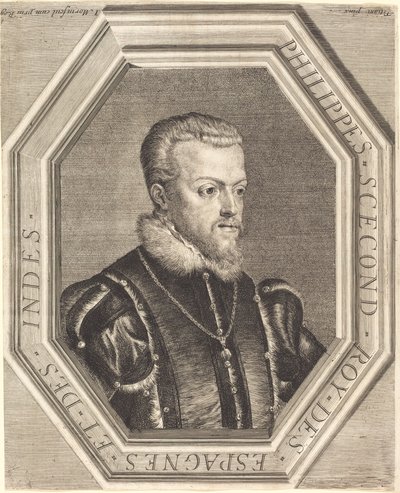 Philipp II., König von Spanien von Jean Morin after Titian