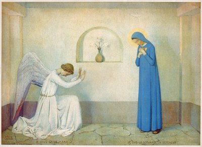 Verkündigung an die Jungfrau, ca. 1920 (Illustration) von Jean Paul Laurens