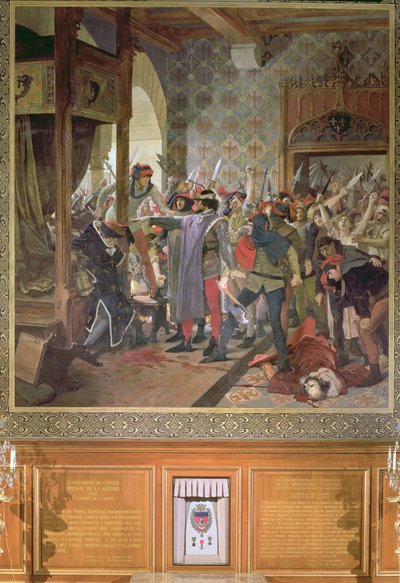 Étienne Marcel (gest. 1358) schützt den Dauphin vor dem Mob im Jahr 1358 von Jean Paul Laurens