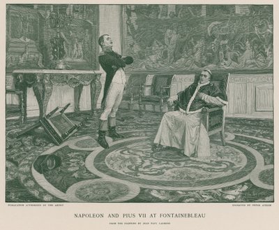 Napoleon und Pius VII. in Fontainebleau von Jean Paul Laurens