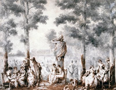 Die Terrasse der Tuilerien, 1807 von Jean Pierre Norblin de La Gourdaine