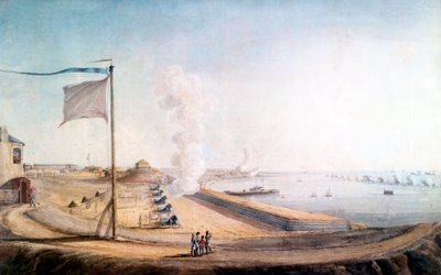 Blick auf das Lager von Boulogne-sur-Mer: Napoleon beobachtet die englische Flotte von Jean Rodolphe Gautier