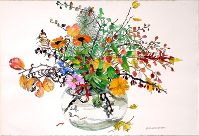 Fülle des Herbstes in Glasschale von Jean Swan Gordon