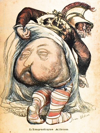 Der unsterbliche Albion - Edward VII. Karikatur von Jean Veber über den Burenkrieg - L