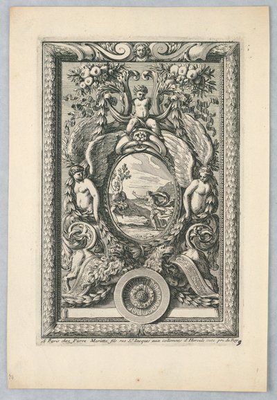 Blatt aus dem Set, "Ornemens de Peaneaux pour... Lambris" von Jean le Pautre