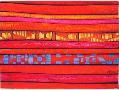 Marokkanische Stoffe 1, 2013 von Jeanne Maze