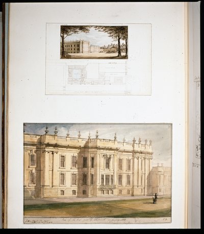 Entwürfe für die Ostfassade, Chatsworth House von Jeffry Wyatville