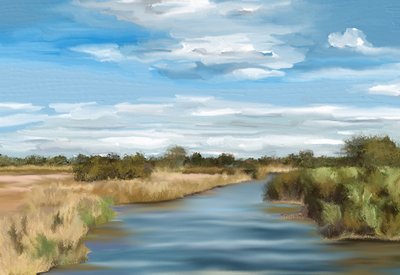 Friedliche Flusslandschaft von Jenna Alheit