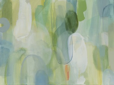 Grün Blau Abstrakt von Jenny Westenhofer