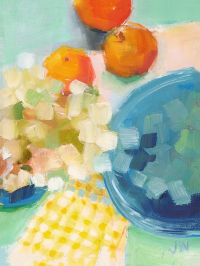 Orangen und Hortensien von Jenny Westenhofer