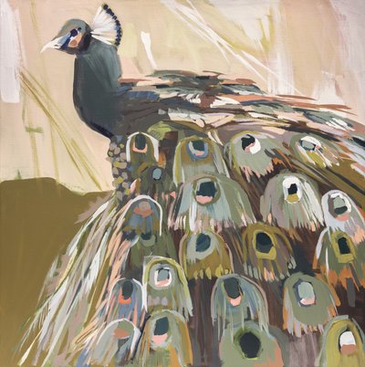 Pfau Olive von Jenny Westenhofer