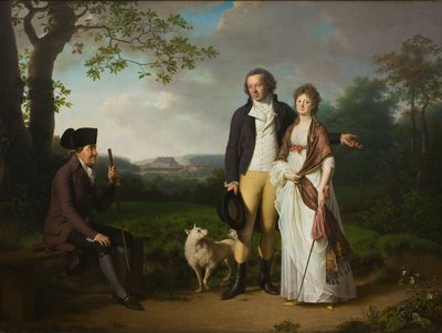Niels Ryberg mit seinem Sohn Johan Christian und seiner Schwiegertochter Engelke, geb. Falbe, 1797 von Jens Juel