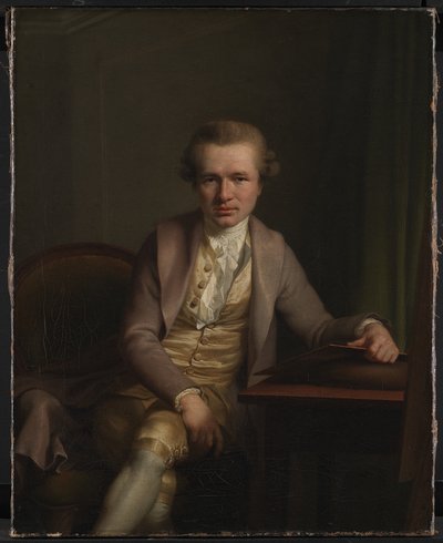 Der Graveur Johann Friderich Clemens an seinem Arbeitstisch von Jens Juel