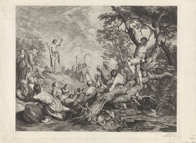 Johannes der Täufer predigt in der Wildnis von Jeremias Falck