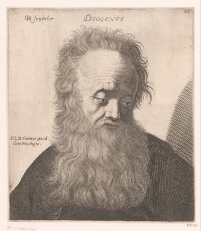 Porträt von Diogenes von Sinope von Jerôme David (attributed to)