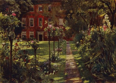 Walpole House, Ansicht des Hauses und Gartens von Jessie MacGregor