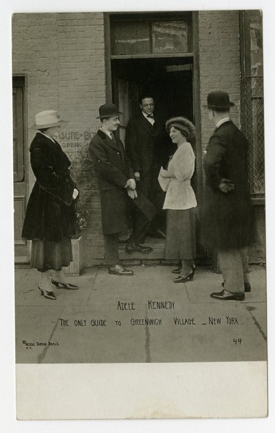 Adele Kennedy, die einzige Führerin durch Greenwich Village, New York, USA von Jessie Tarbox Beals