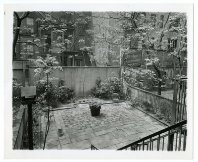 Hinterhof mit Vogelhaus, New York, USA, ca. 1905-40 von Jessie Tarbox Beals