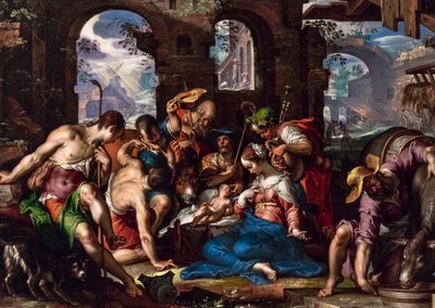 Die Anbetung der Hirten von Joachim Anthonisz. Wtewael