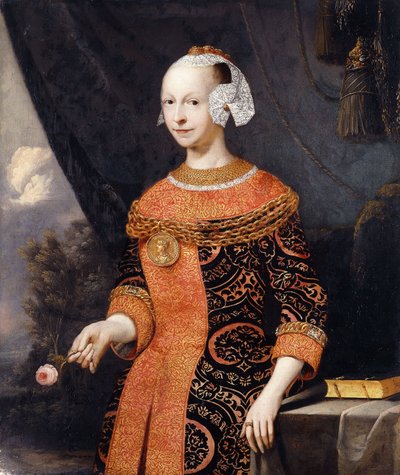 Porträt einer Dame, identifiziert als Anne, Marquise de Basville von Joachim or Luhne Luhn