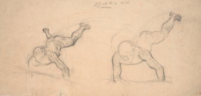 Zwei Studien von krabbelnden Jungen (oder fliegenden Engeln) von Joakim Frederik Skovgaard