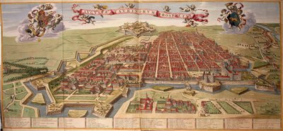 Karte von Turin von Joan Blaeu, aus Theatrum Sabaudiae von Joan Blaeu