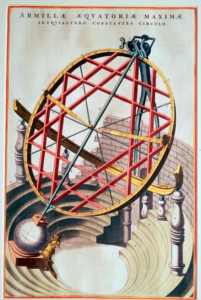 Das äquatoriale Armillarsphäre von Tycho Brahe, 16. Jahrhundert von Joan Blaeu