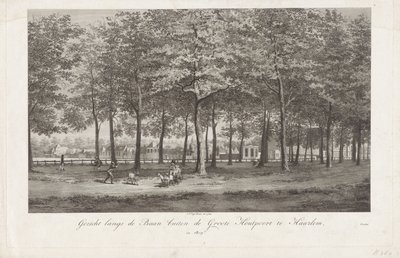 Ansicht der Baan in Haarlem von Joannes Pieter Visser Bender
