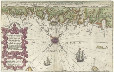 Karte eines Teils der Küste von Norwegen und Schweden von Joannes van Doetecum