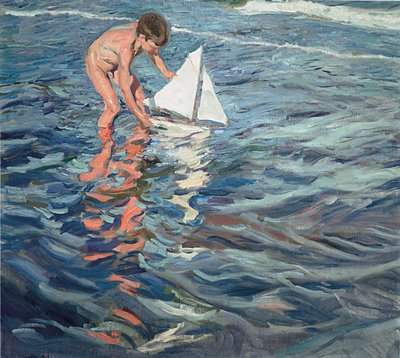 Das kleine Segelboot von Joaquín Sorolla