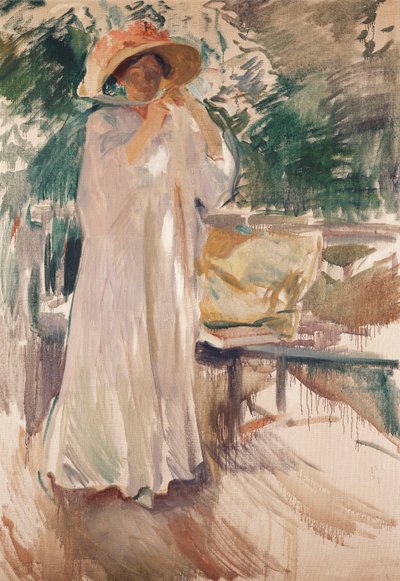 Clotilde in ihrem Garten, 1910 von Joaquín Sorolla