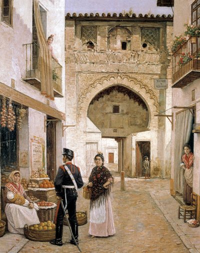 Gemüsehändler in Granada, 19. Jahrhundert von Joaquin Turina Arenal