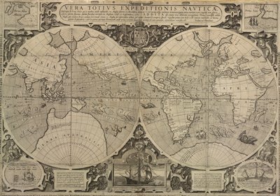 Drakes Weltreise von 1577-80, Vera Totius Expeditionis Nautica von Jodocus Hondius