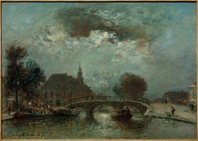Das Alt-Frauen- und Kinderhaus am Spui in Den Haag von Johan Barthold Jongkind
