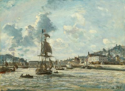 Eingang zum Hafen von Honfleur von Johan Barthold Jongkind