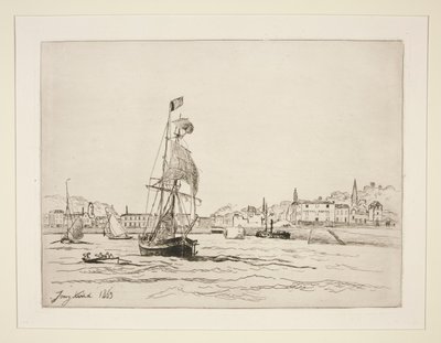 Eingang zum Hafen von Honfleur von Johan Barthold Jongkind