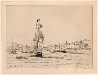 Eingang zum Hafen von Honfleur von Johan Barthold Jongkind