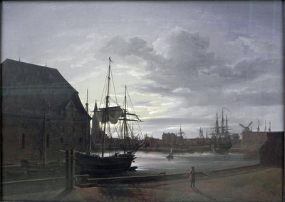 Der Frederiksholms Kanal in Kopenhagen mit der Brauerei Christians IV. von Johan Christian Dahl