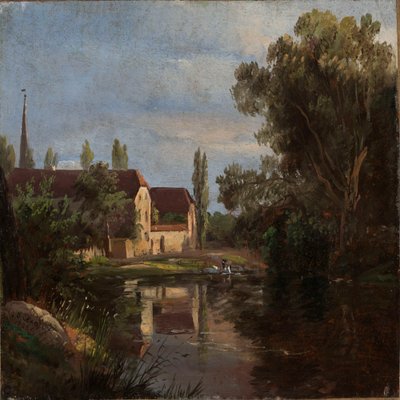 Das Dorf Plauen am Fluss Weisseritz von Johan Christian Dahl
