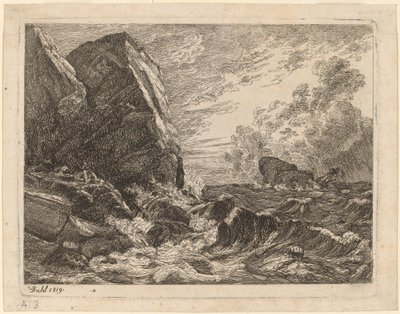 Norwegische Küste während eines Sturms von Johan Christian Dahl