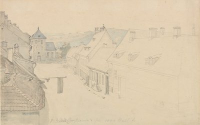 Unsere Erlöserkirche in Christiania von Grensen aus gesehen von Johan Christian Dahl
