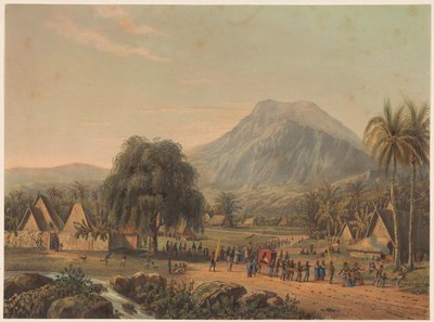 Hochzeitsprozession am Fuße des Berges Salak auf Java von Johan Conrad Greive