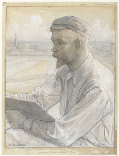 Porträt des Malers Ferdinand Hart Nibbrig von Johan Henri Gustaaf Cohen Gosschalk
