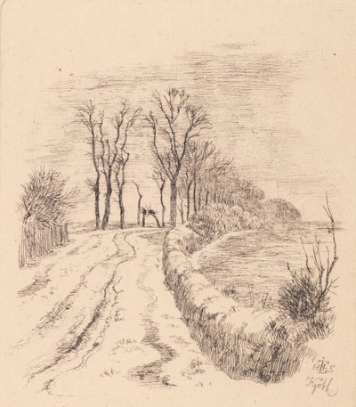 Allee bei Vallø von Johan Thomas Lundbye