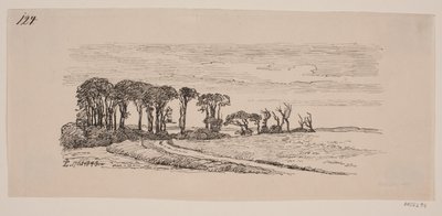 Landschaft mit einer Reihe von Bäumen von Johan Thomas Lundbye