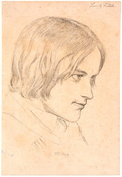 Porträt des Malers Lorenz Frølich (1820-1908) von Johan Thomas Lundbye