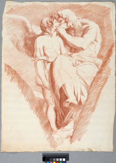 Akademiezeichnung. Raffaels "Jupiter küsst Amor" in der Loggia der Villa Farnesina in Rom von Johan Tobias Sergel